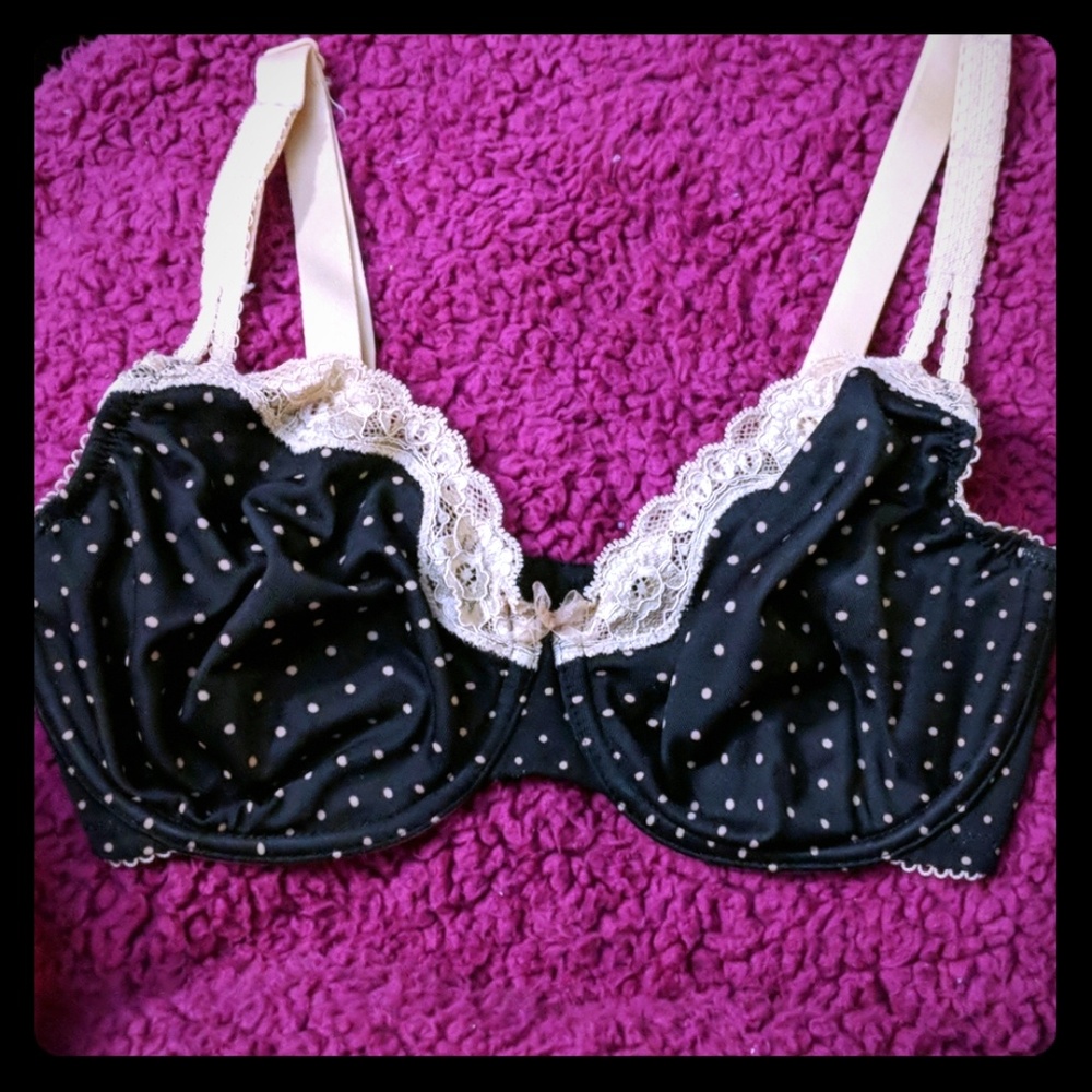 Polkadot lace bra